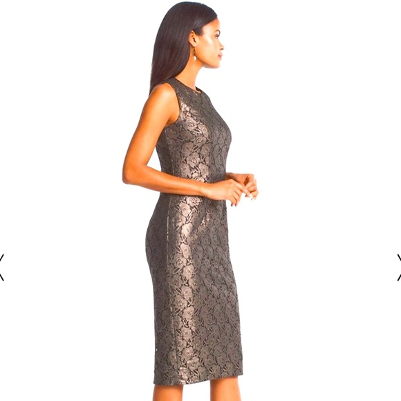 🎉HP‼️⚜️NWT! Metallic White House Black Market Pewter Sheath✨✨✨ - Picture 3 of 14